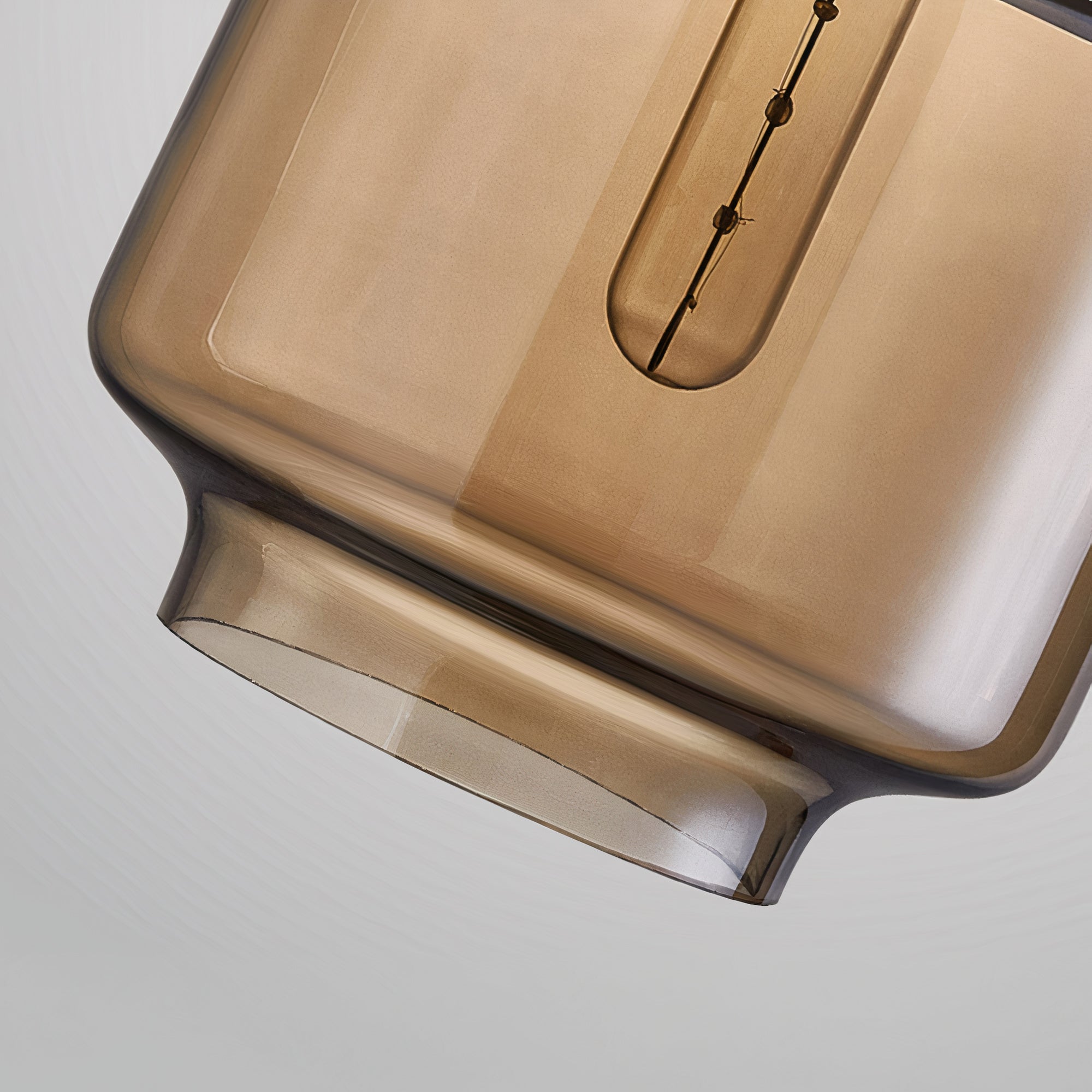 Wood and Coloured Glass Pendant Light | Warm, Modern Design