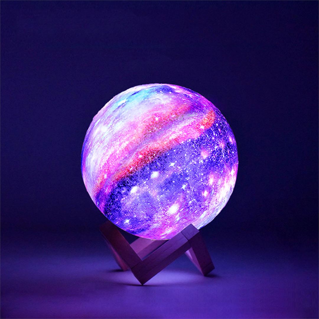 Moon Lamp Night Light | 16 Colours, Dimmable with Remote