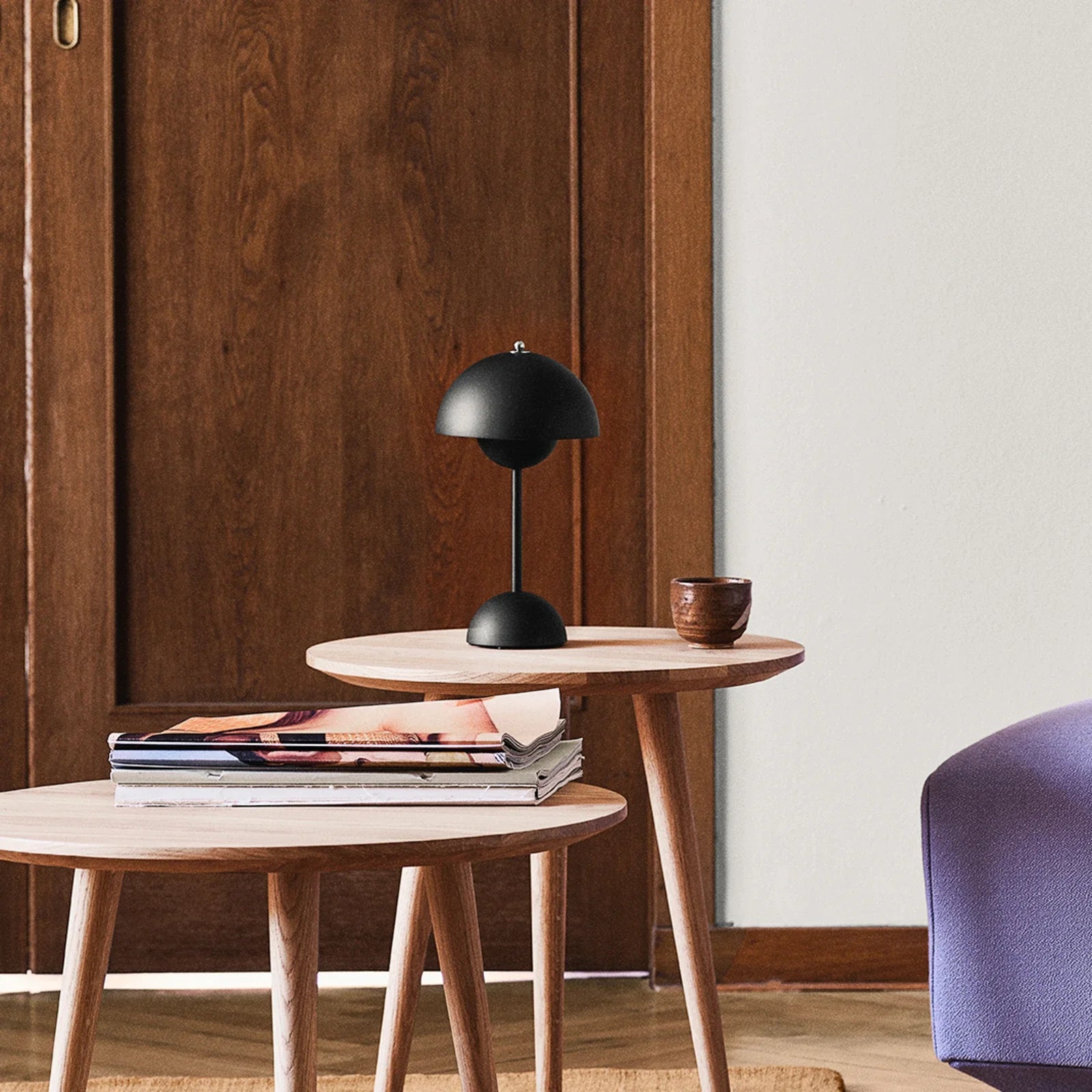 Scandinavian LED Table Lamp | Wireless, Dimmable, Metal Design