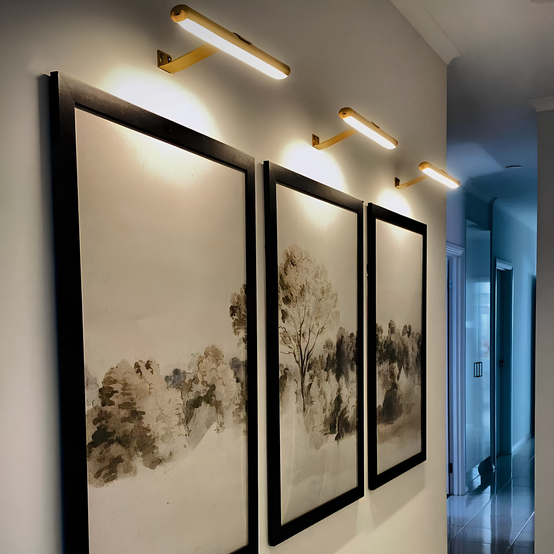Wireless LED Picture Light | Dimmable, Rechargeable Wall Lamp