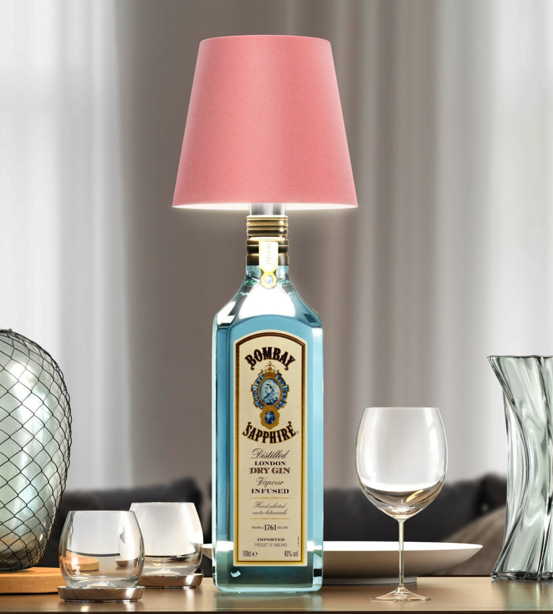 Bottle Table Lamp | Wireless Rechargeable, Dimmable LED