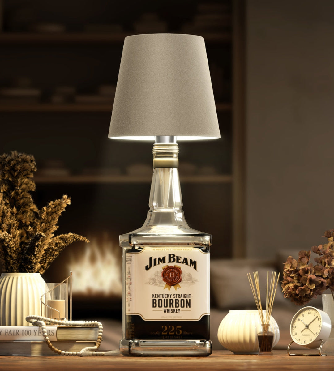 Bottle Table Lamp | Wireless Rechargeable, Dimmable LED