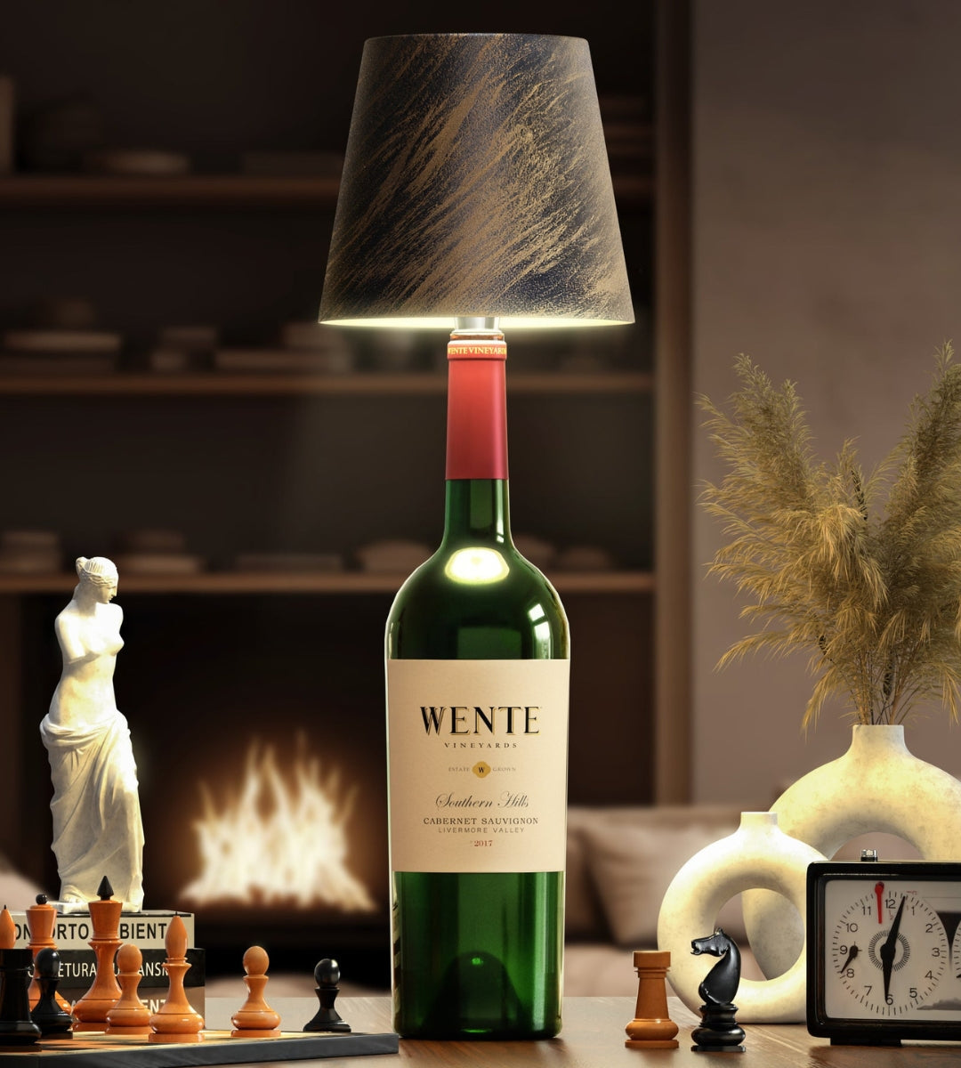Bottle Table Lamp | Wireless Rechargeable, Dimmable LED