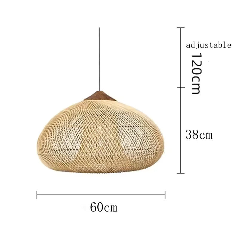 Handwoven Rattan Pendant Light | Japandi Style, E27