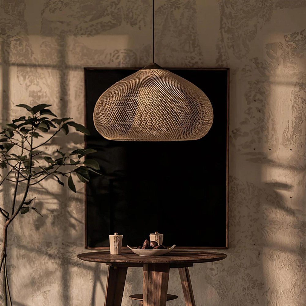 Rattan Pendant Light | Handwoven Boho, E27 Natural Fibre