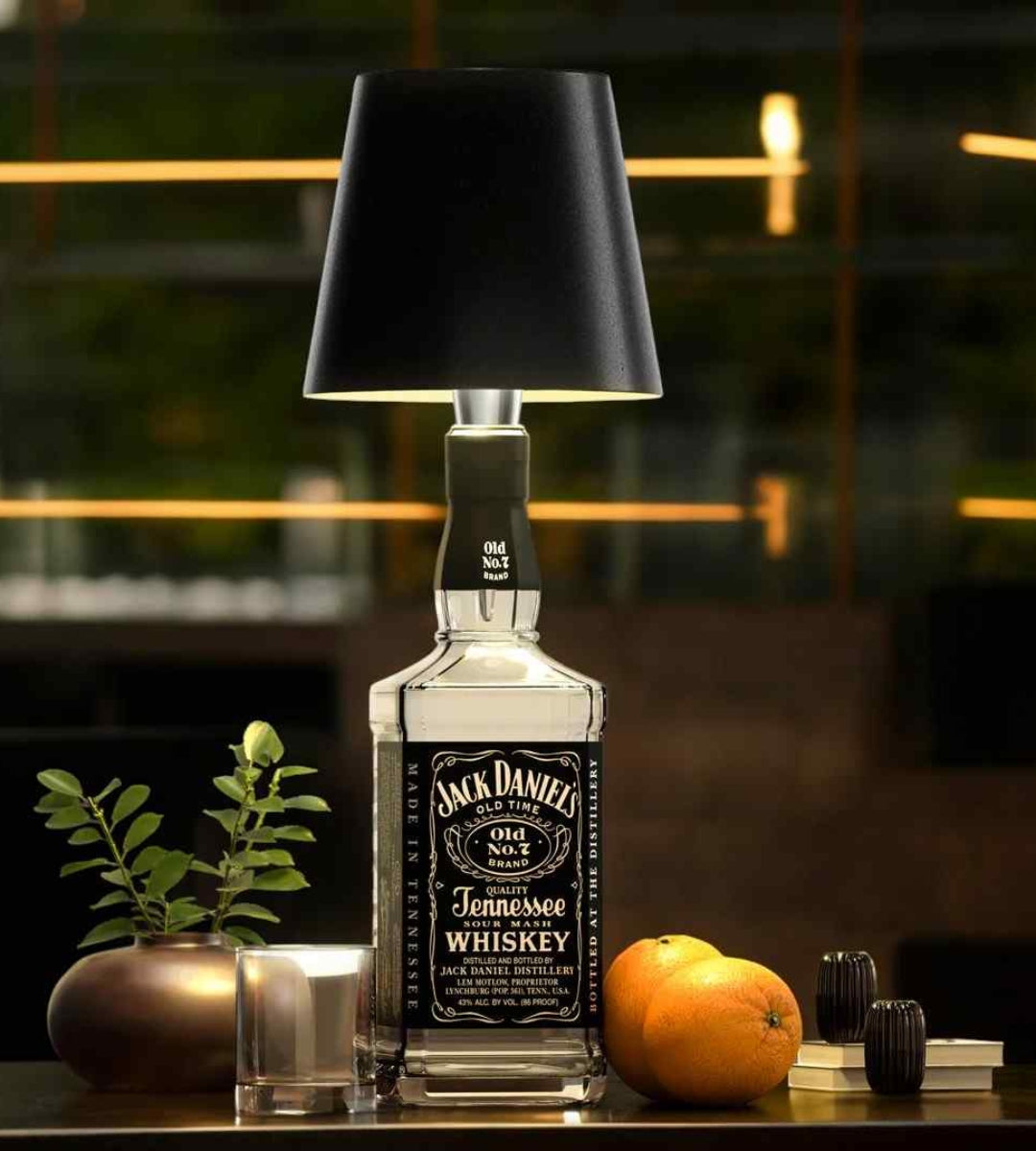 Bottle Table Lamp | Wireless Rechargeable, Dimmable LED