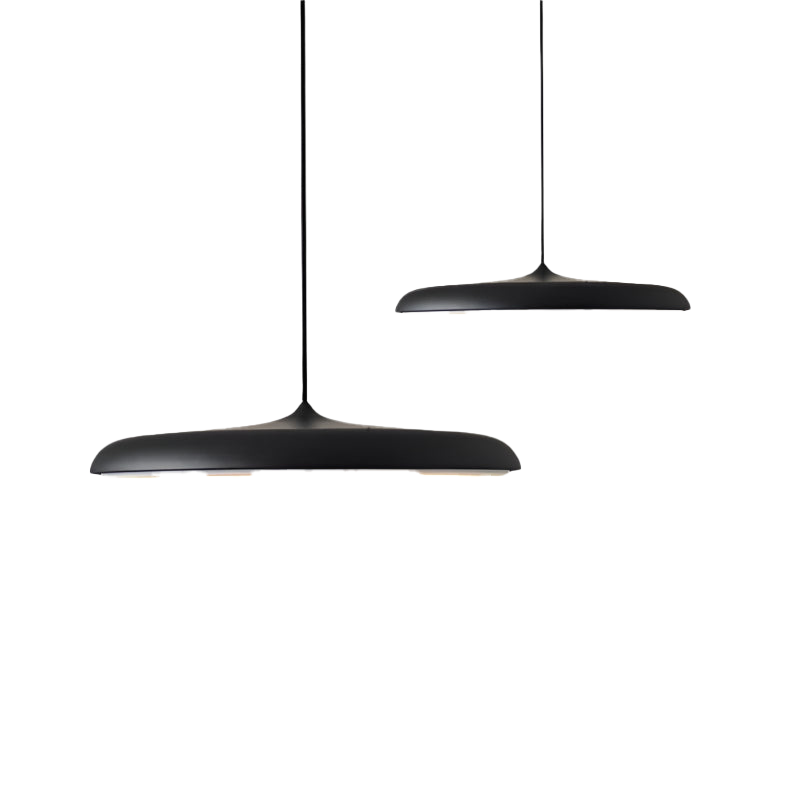 Round Metal Pendant Light | Coloured LED, Scandinavian Style