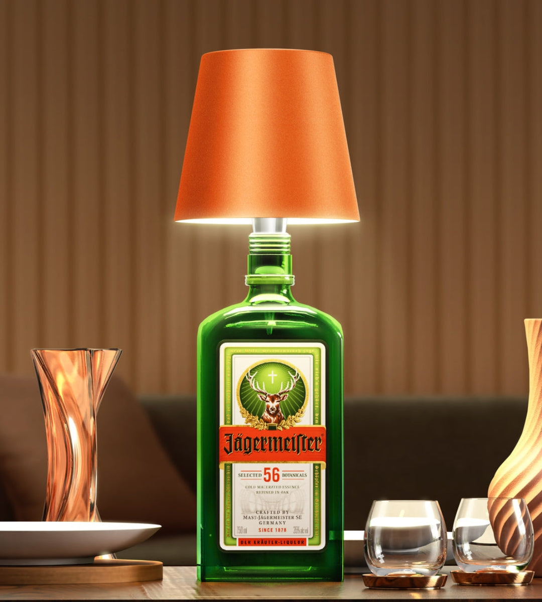 Bottle Table Lamp | Wireless Rechargeable, Dimmable LED