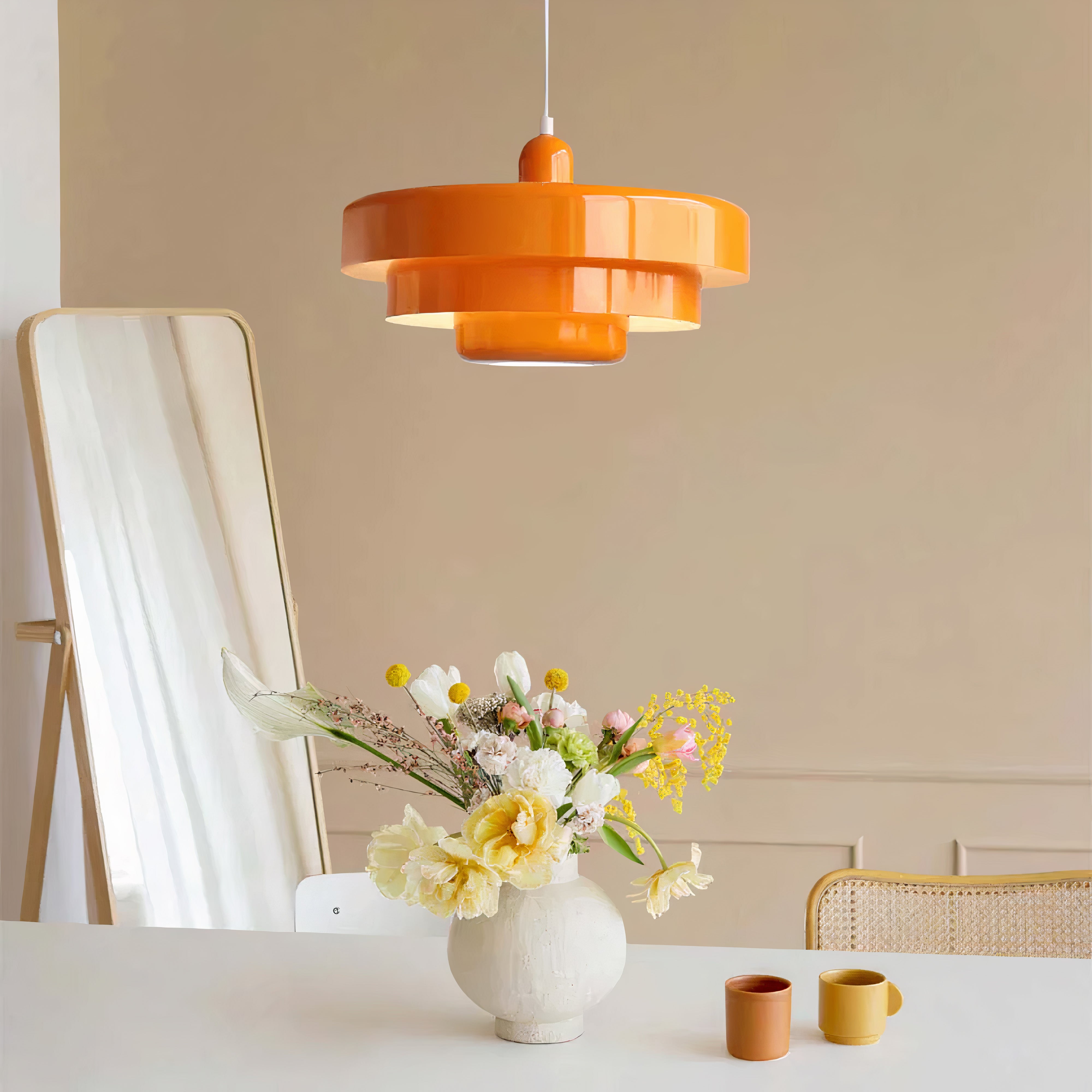 Round Metal Ceiling Light | Scandinavian Style, E27