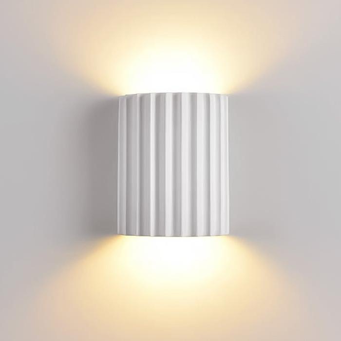 Nordic Resin Wall Light | Sculptural Wave Shade, Warm Glow