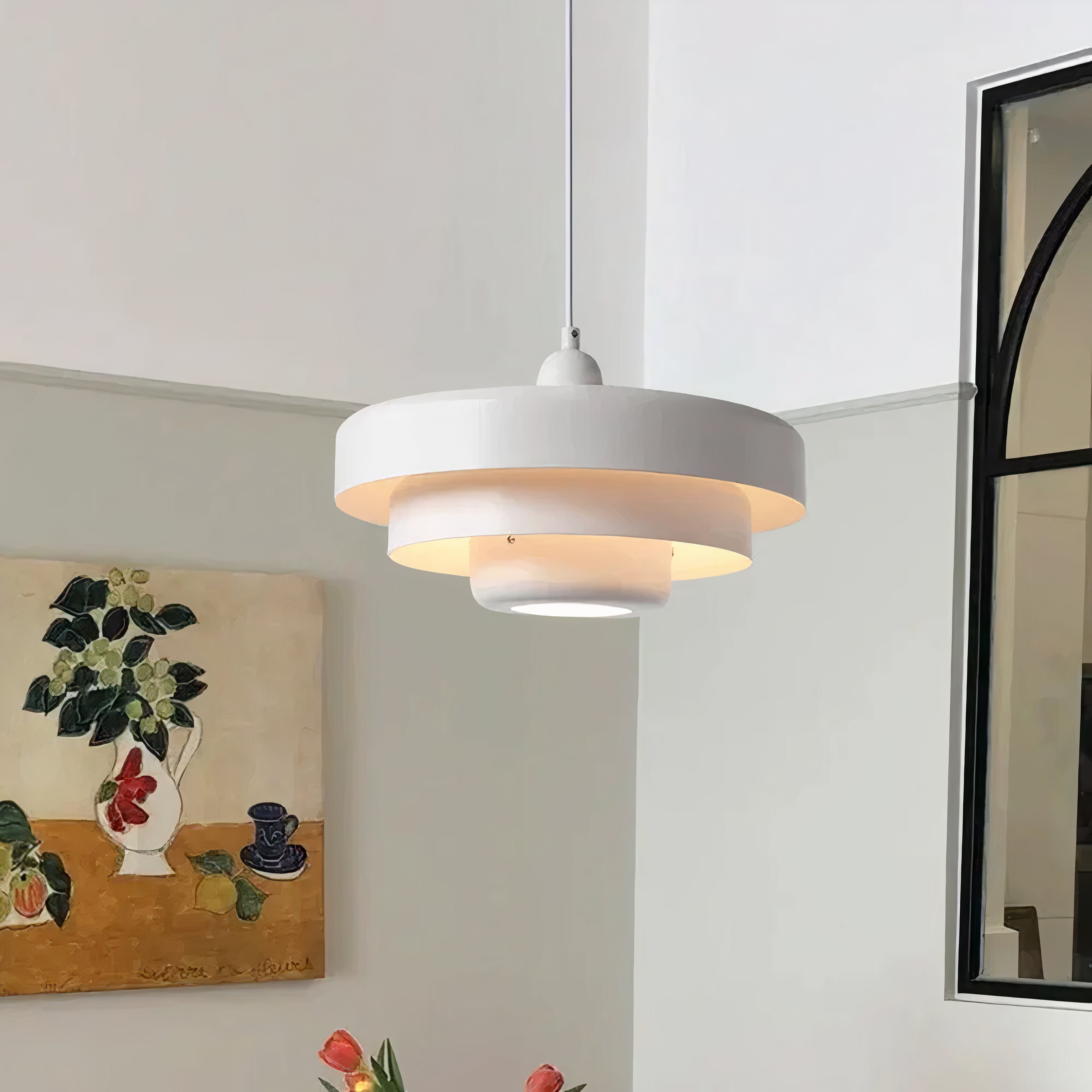 Round Metal Ceiling Light | Scandinavian Style, E27