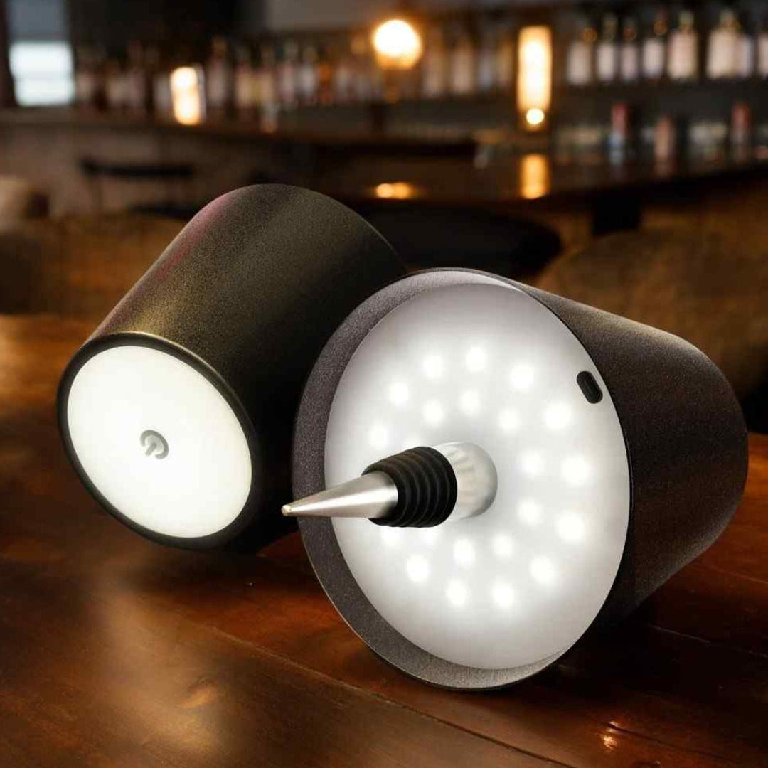Bottle Table Lamp | Wireless Rechargeable, Dimmable LED