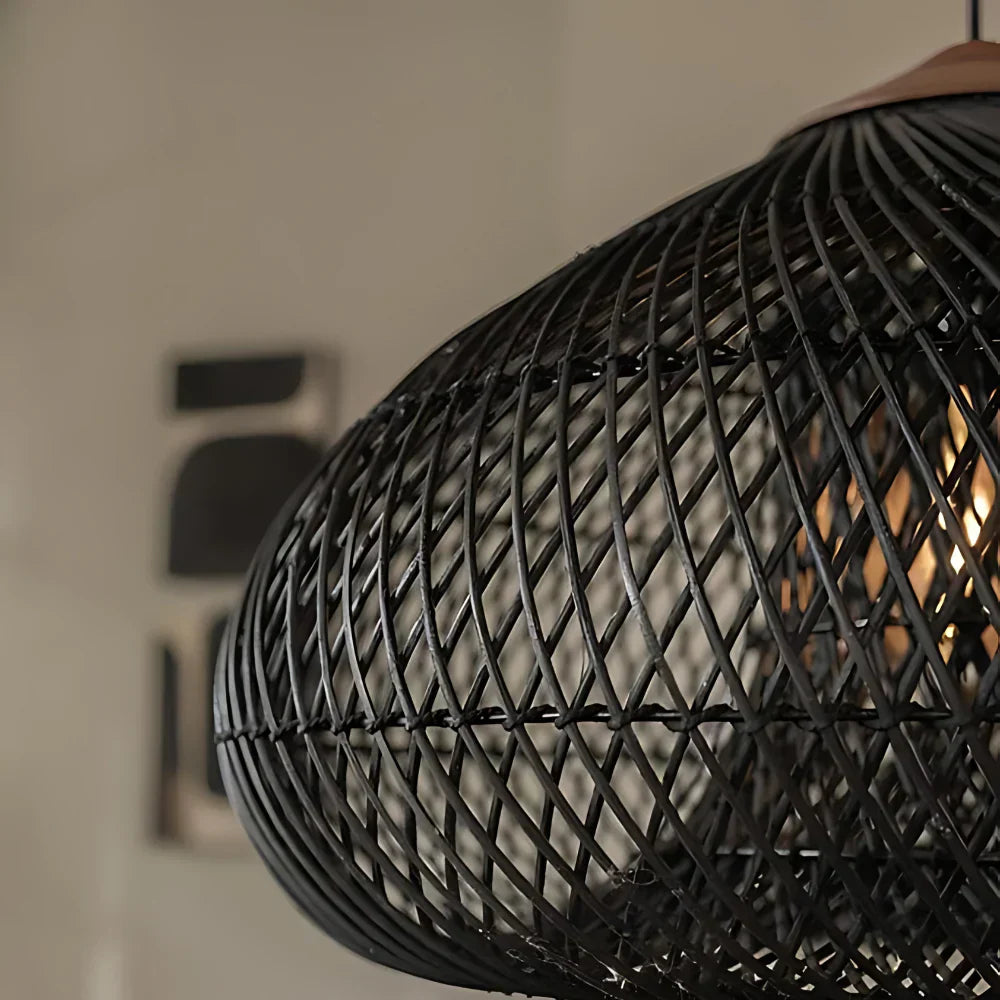 Rattan Pendant Light | Handwoven Boho, E27 Natural Fibre