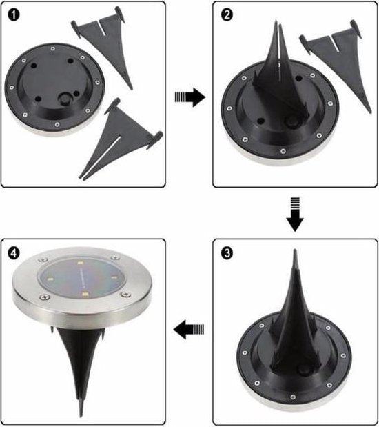 Solar Garden Path Lights | Set of 4, IP65 Warm White LED