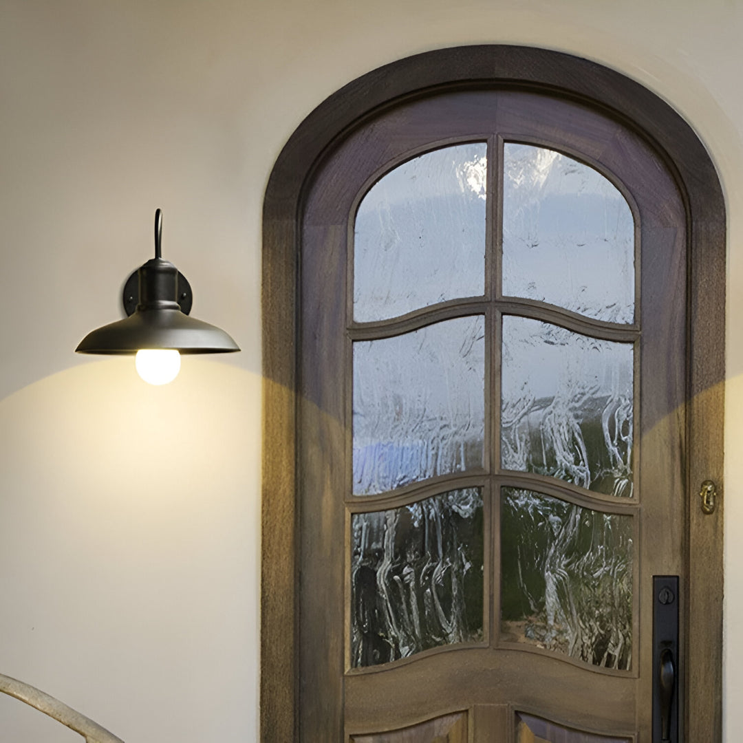 Industrial Gooseneck Outdoor Wall Light | Bowl Shade, IP65 Rated