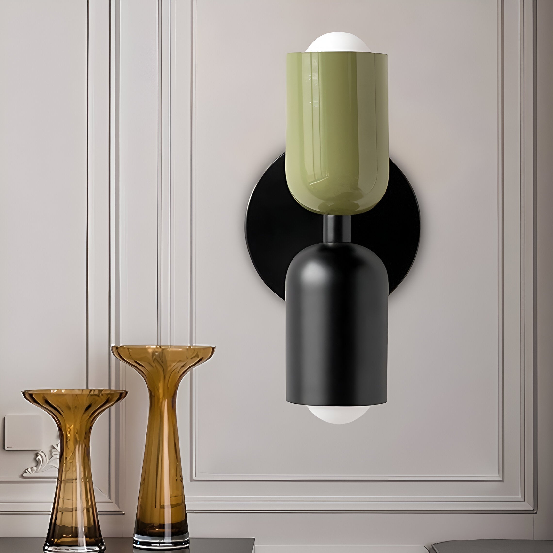 Double Head Iron Wall Sconce | Nordic Style, Up-Down Light