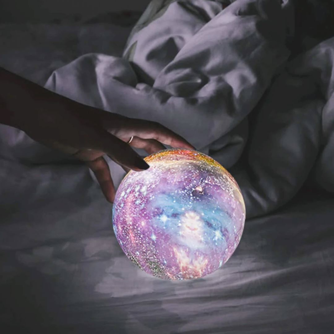 Moon Lamp Night Light | 16 Colours, Dimmable with Remote