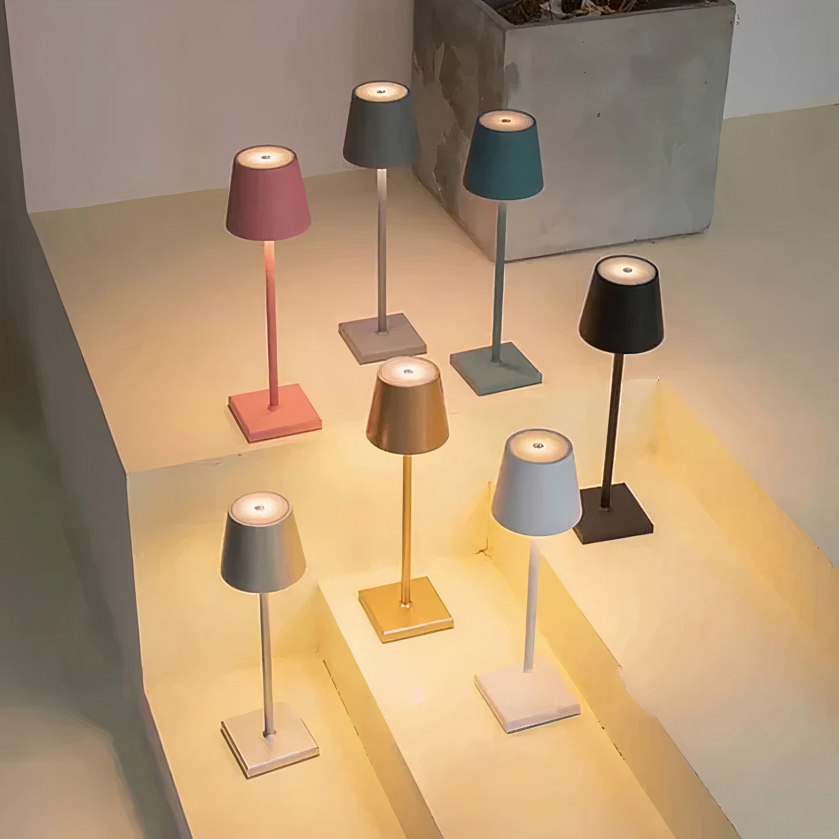 Scandinavian LED Table Lamp | Wireless, Dimmable, IP65 Aluminium