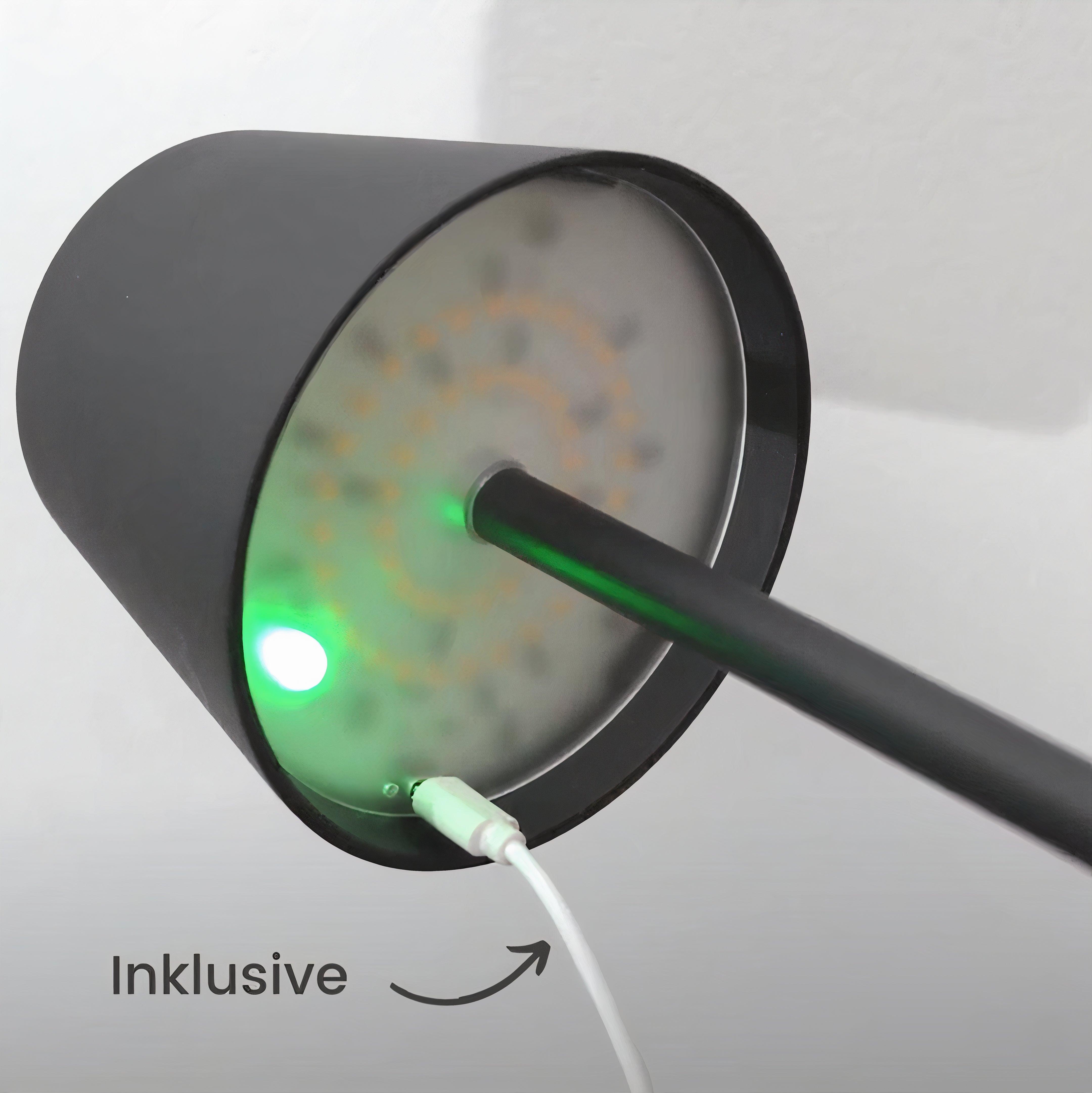 Wireless LED Table Lamp | Dimmable Metal Design, IP54 Rated