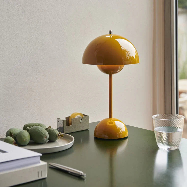 Scandinavian LED Table Lamp | Wireless, Dimmable, Metal Design