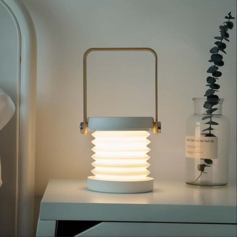 Wireless Dimmable Table Lamp | Wood and Black Metal, Rechargeable