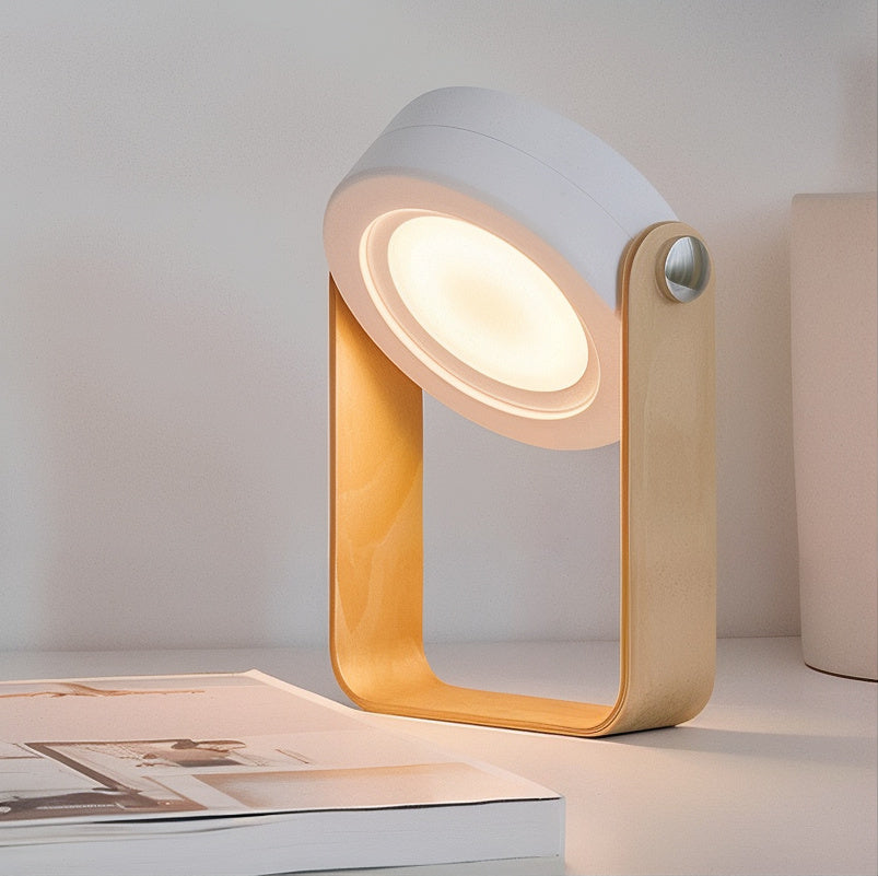 Wireless Dimmable Table Lamp | Wood and Black Metal, Rechargeable