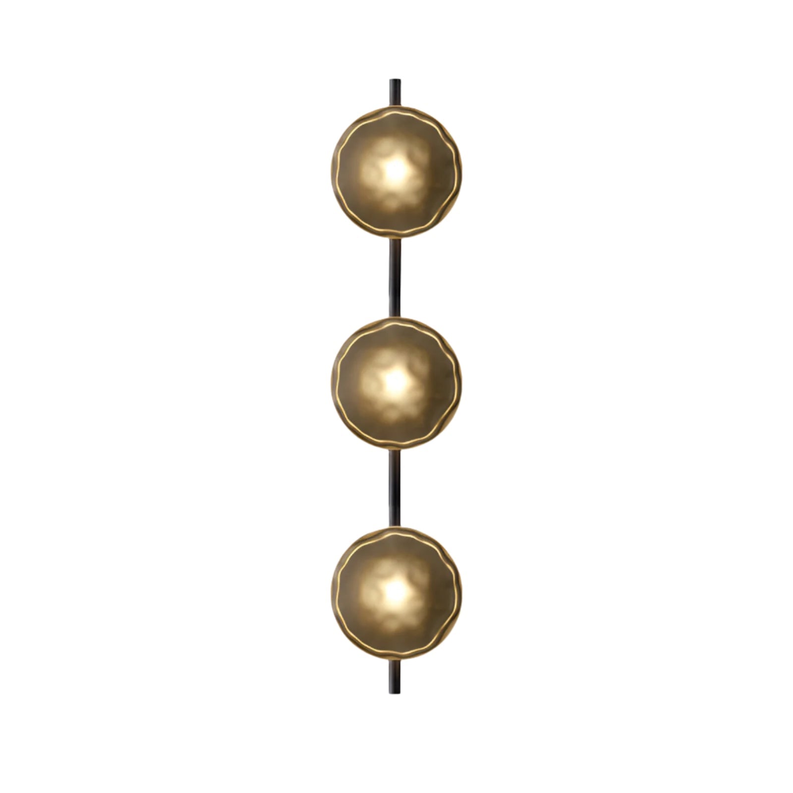 Nordic Round Glass Wall Sconce | Rippled Mouth-Blown Glass