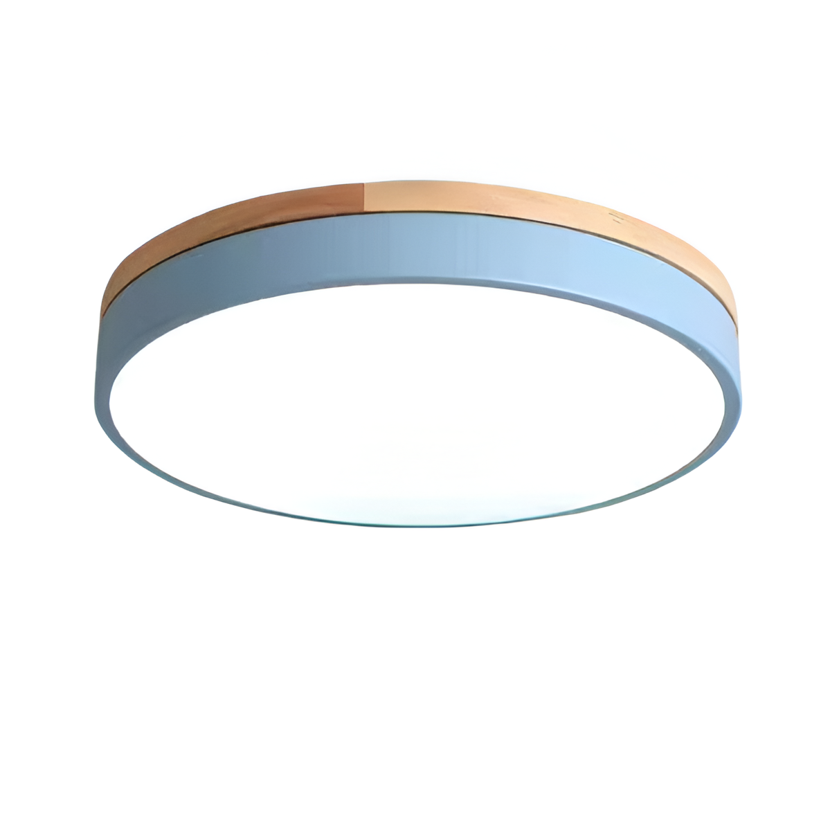 Round Flush Ceiling Light | Nordic Minimalist, Acrylic and Wood