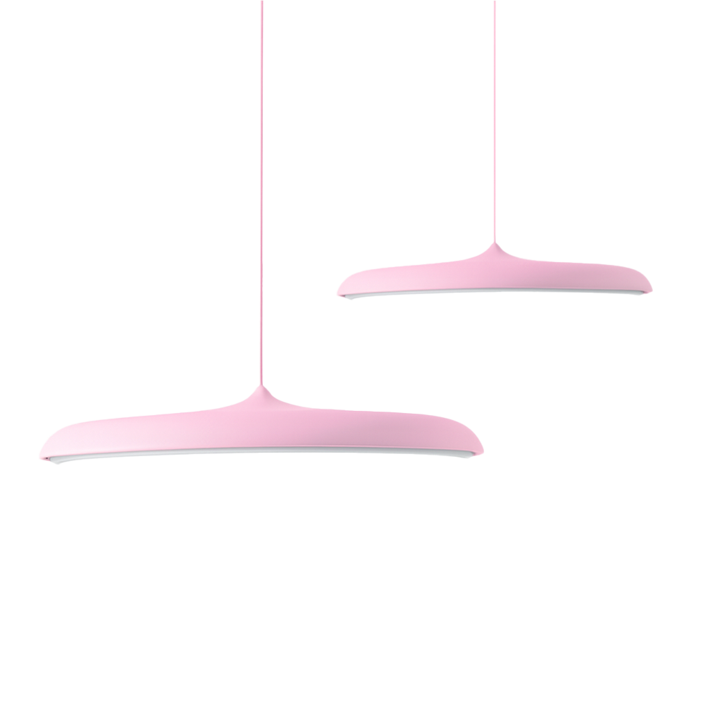 Round Metal Pendant Light | Coloured LED, Scandinavian Style