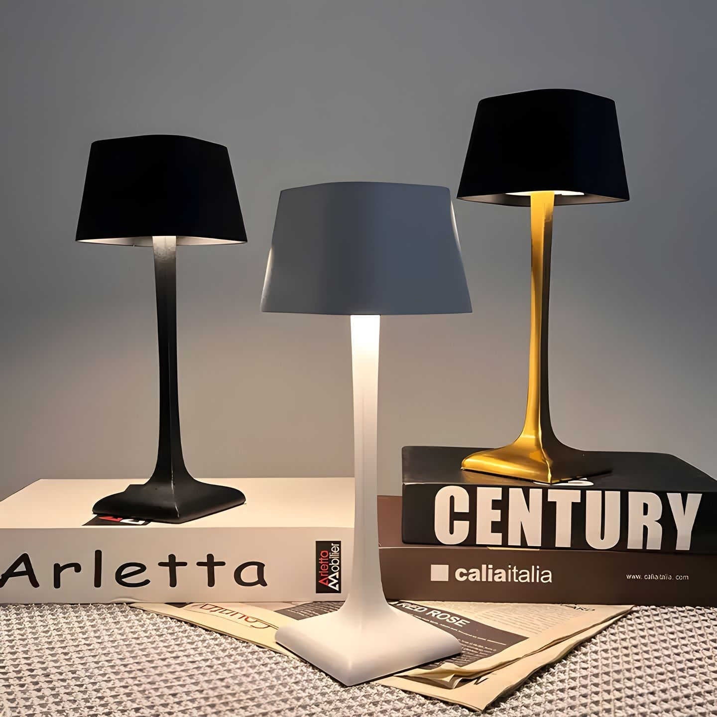 Cordless LED Table Lamp | Touch Dimmable, IP54 Aluminium