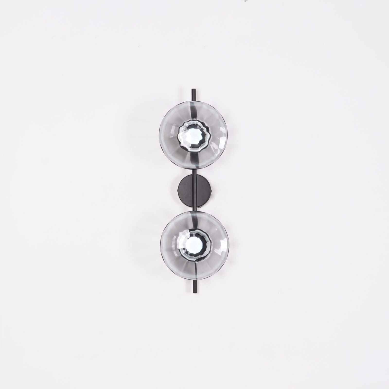 Nordic Round Glass Wall Sconce | Rippled Mouth-Blown Glass