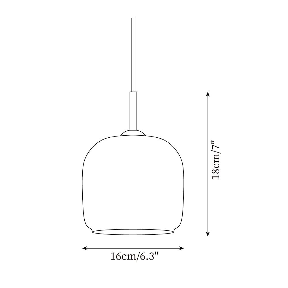 Smoked Glass Globe Pendant Light | Integrated LED, 3000K Warm White