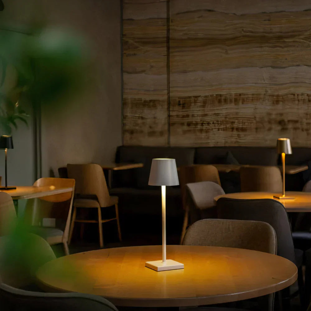 Scandinavian LED Table Lamp | Wireless, Dimmable, IP65 Aluminium