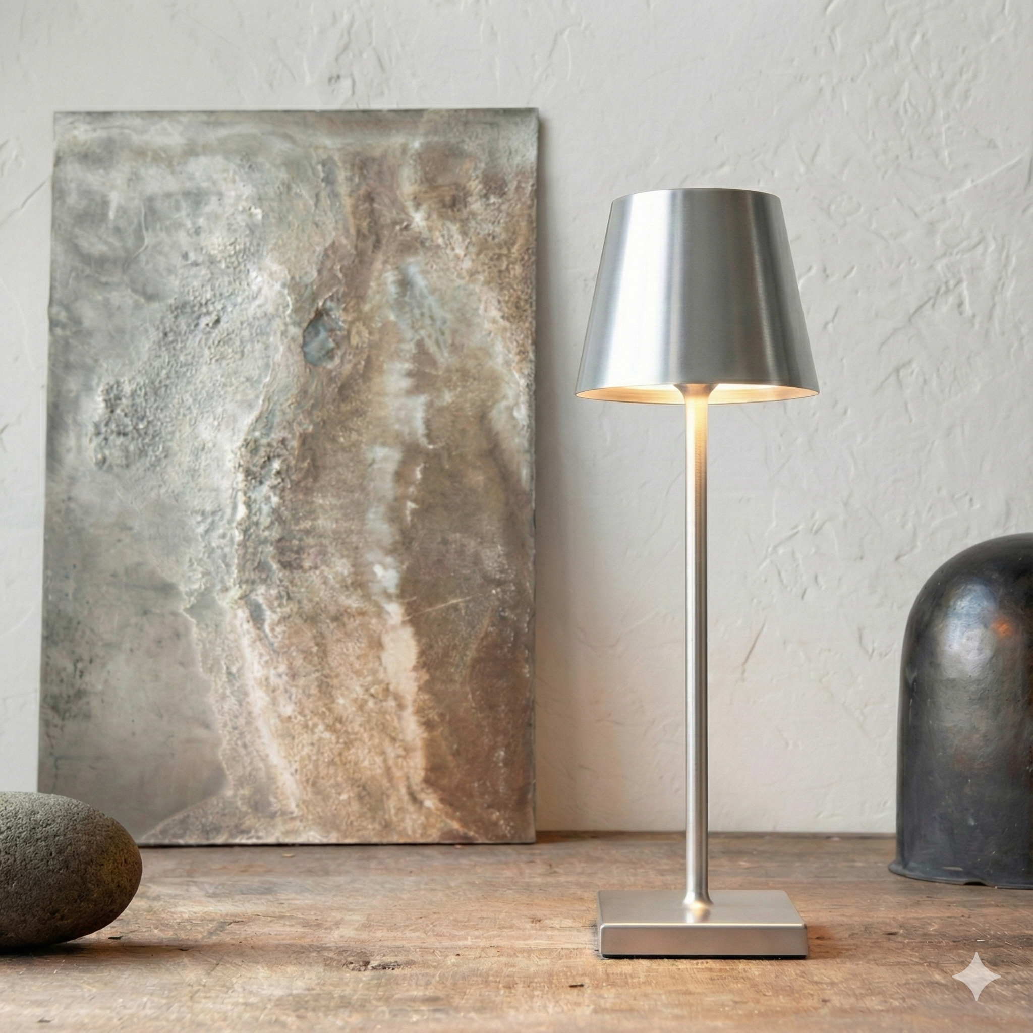 Scandinavian LED Table Lamp | Wireless, Dimmable, IP65 Aluminium