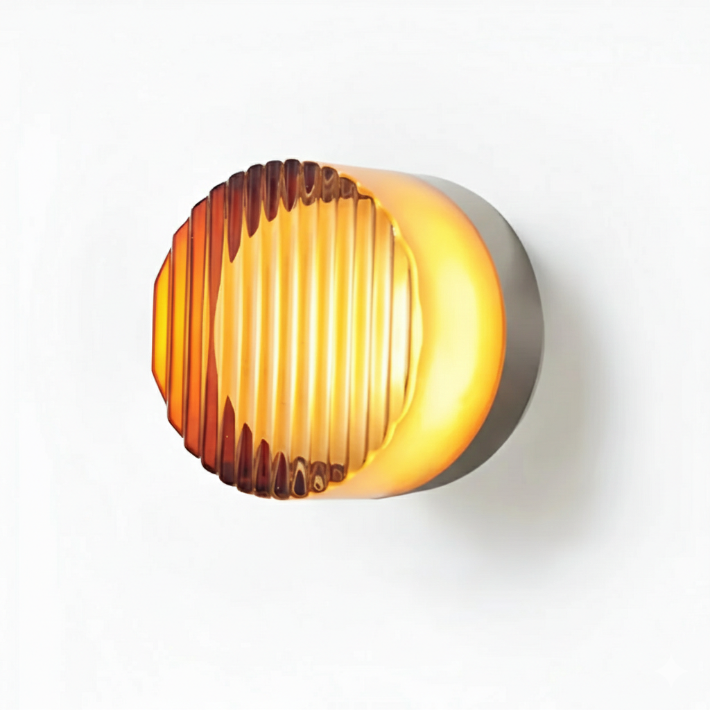 Dimple Glass Wall Sconce | Dusk-to-Dawn Sensor, 3000K Warm White