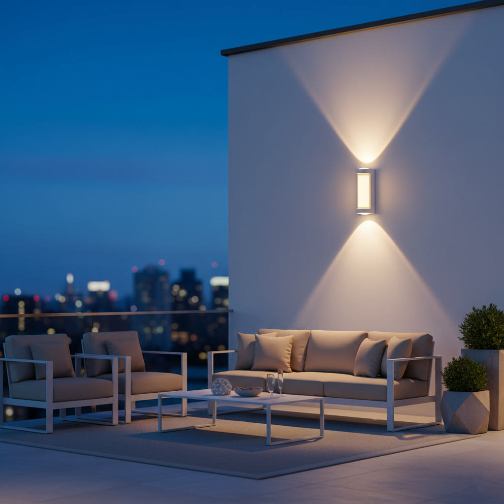 Outdoor Up Down Wall Light | Nordic Minimalist, 3000K Warm White