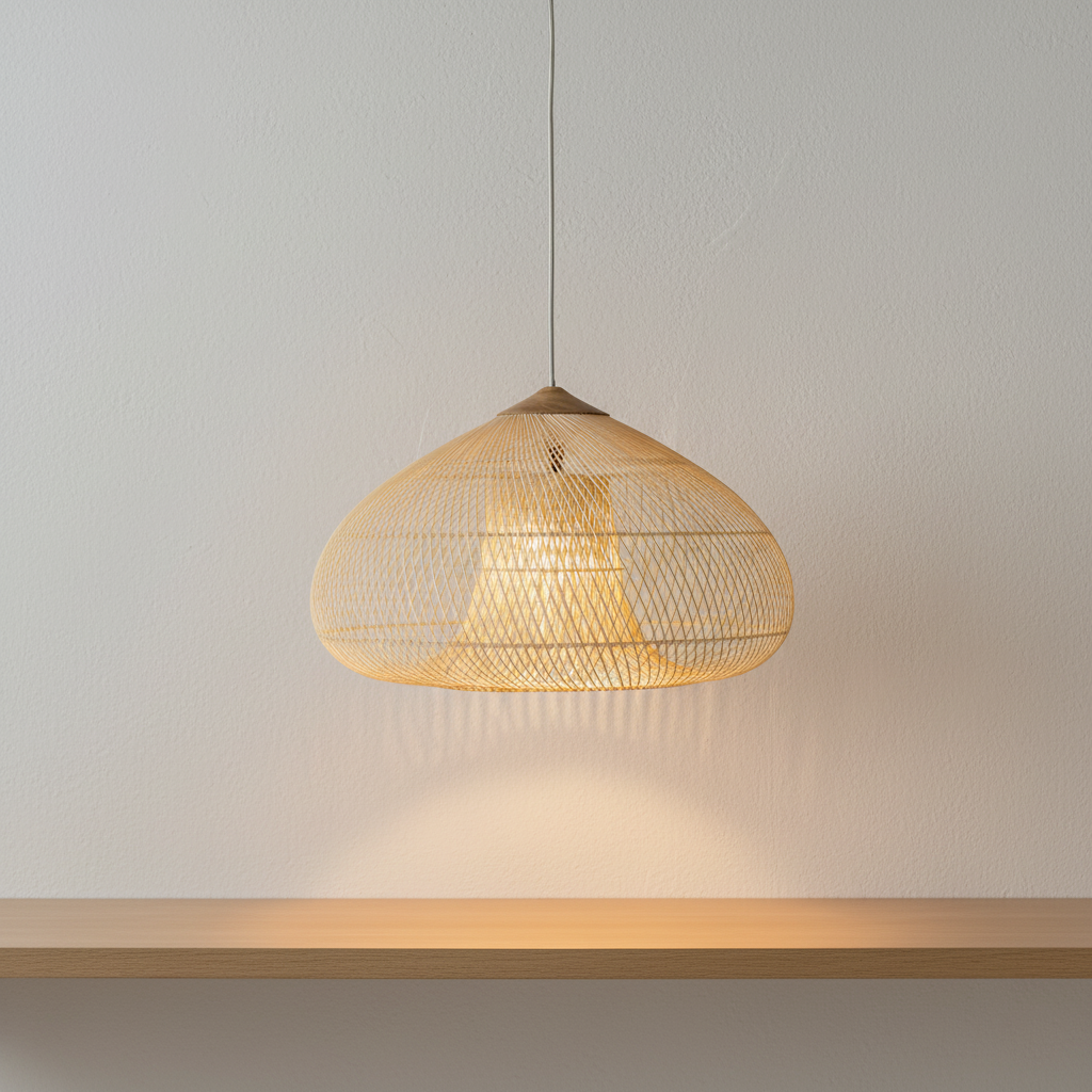 Rattan Pendant Light | Handwoven Boho, E27 Natural Fibre