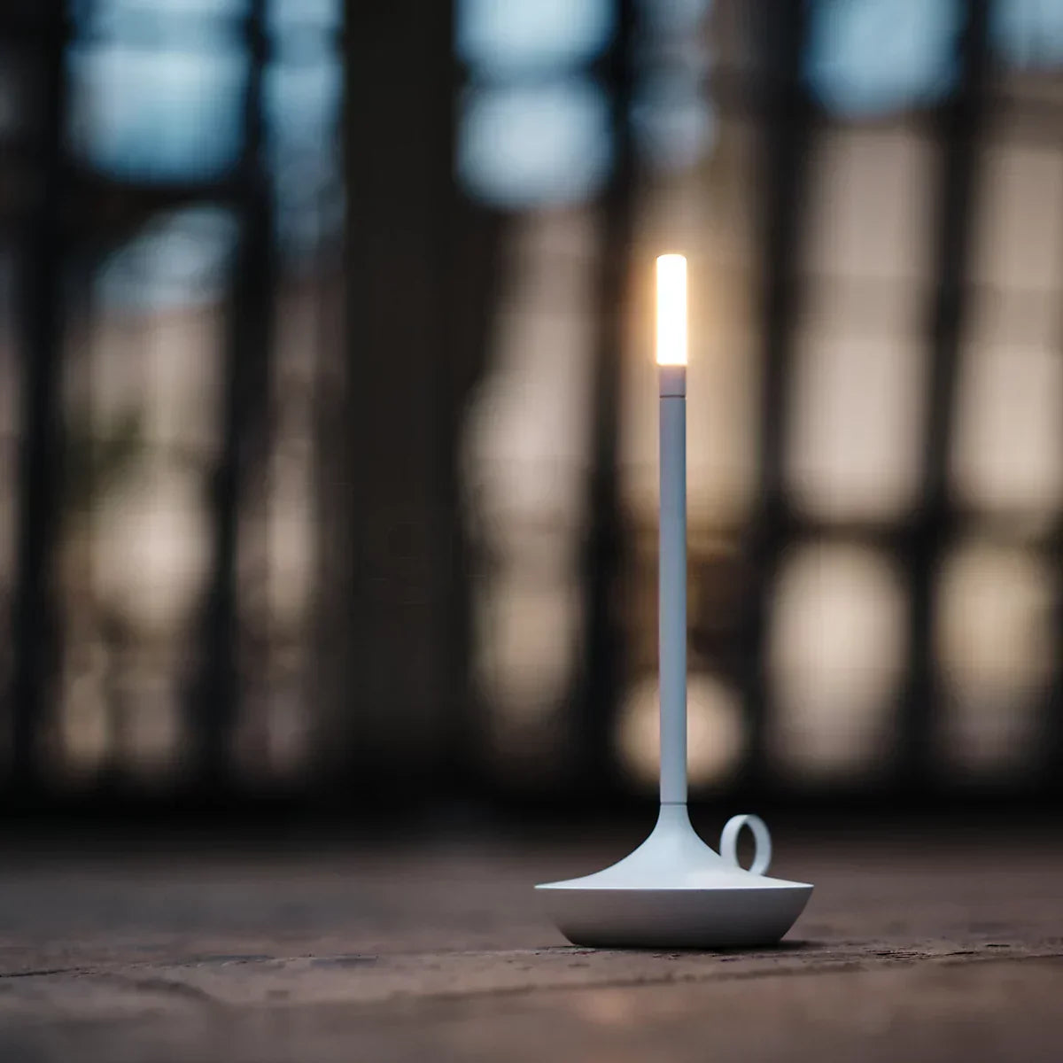 Scandinavian LED Table Lamp | Wireless, Dimmable Brushed Aluminium