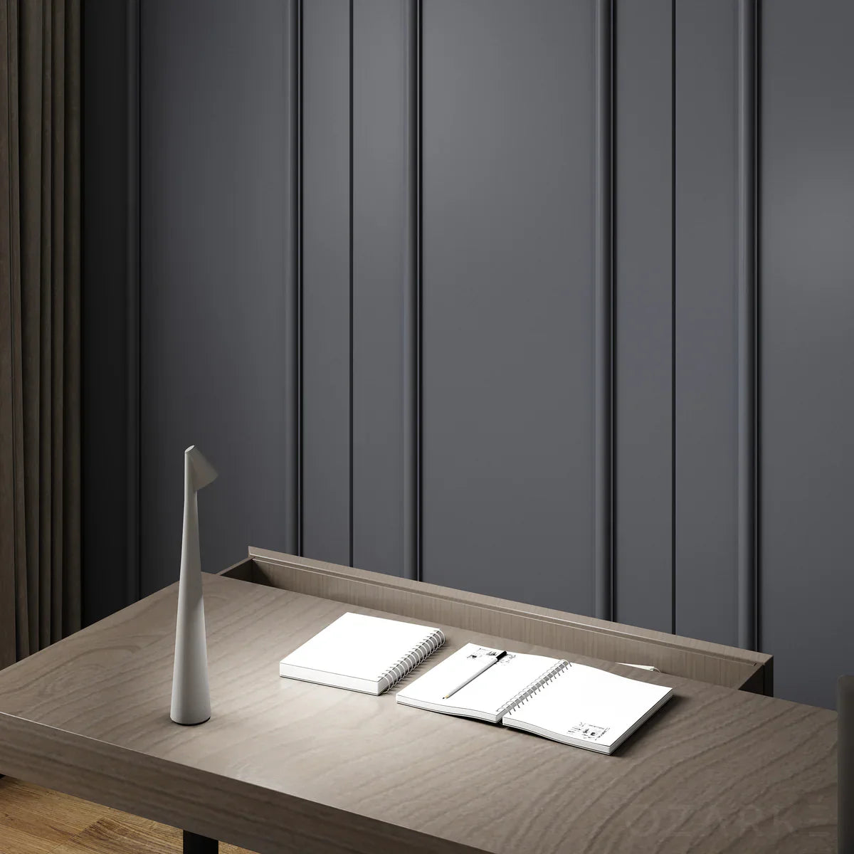 Wireless LED Table Lamp | Scandinavian Wood Design, Dimmable