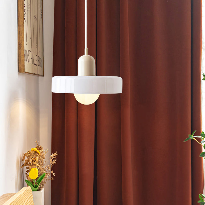 Bauhaus Glass Pendant Light | Leaded Glass, Two Sizes