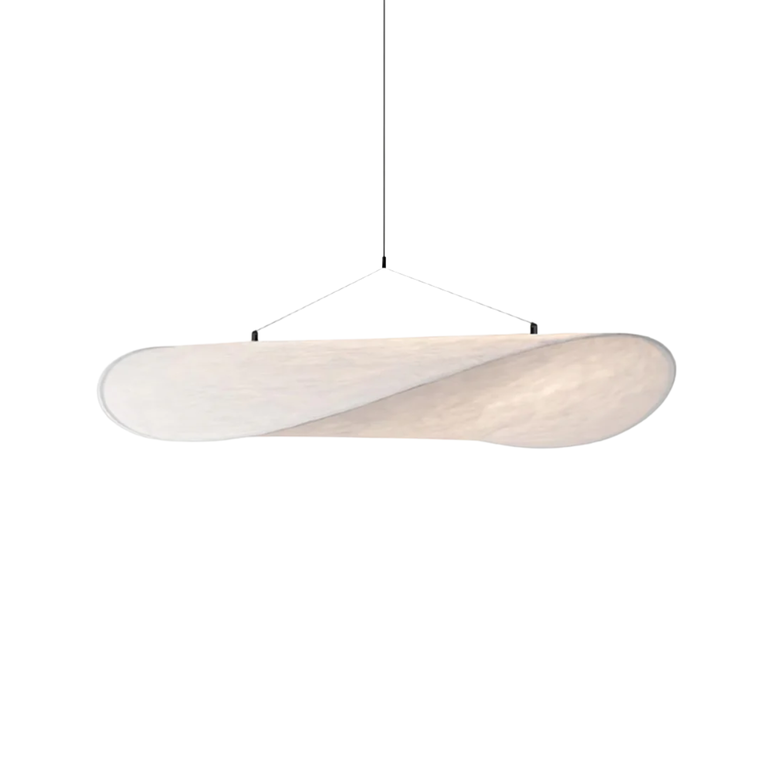 Japandi Silk Pendant Light | Round, Height-Adjustable, E27
