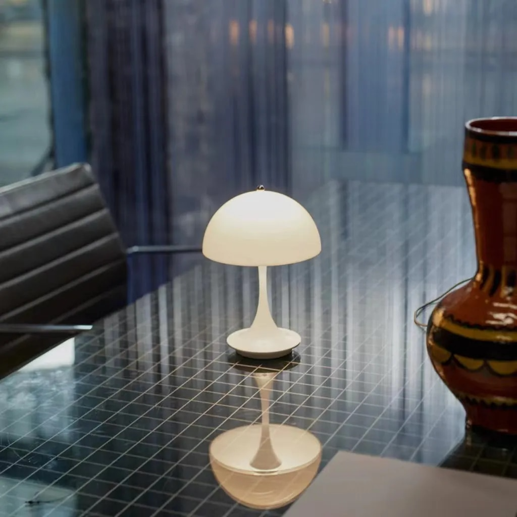Mushroom LED Table Lamp | Wireless, Dimmable Aluminium Design