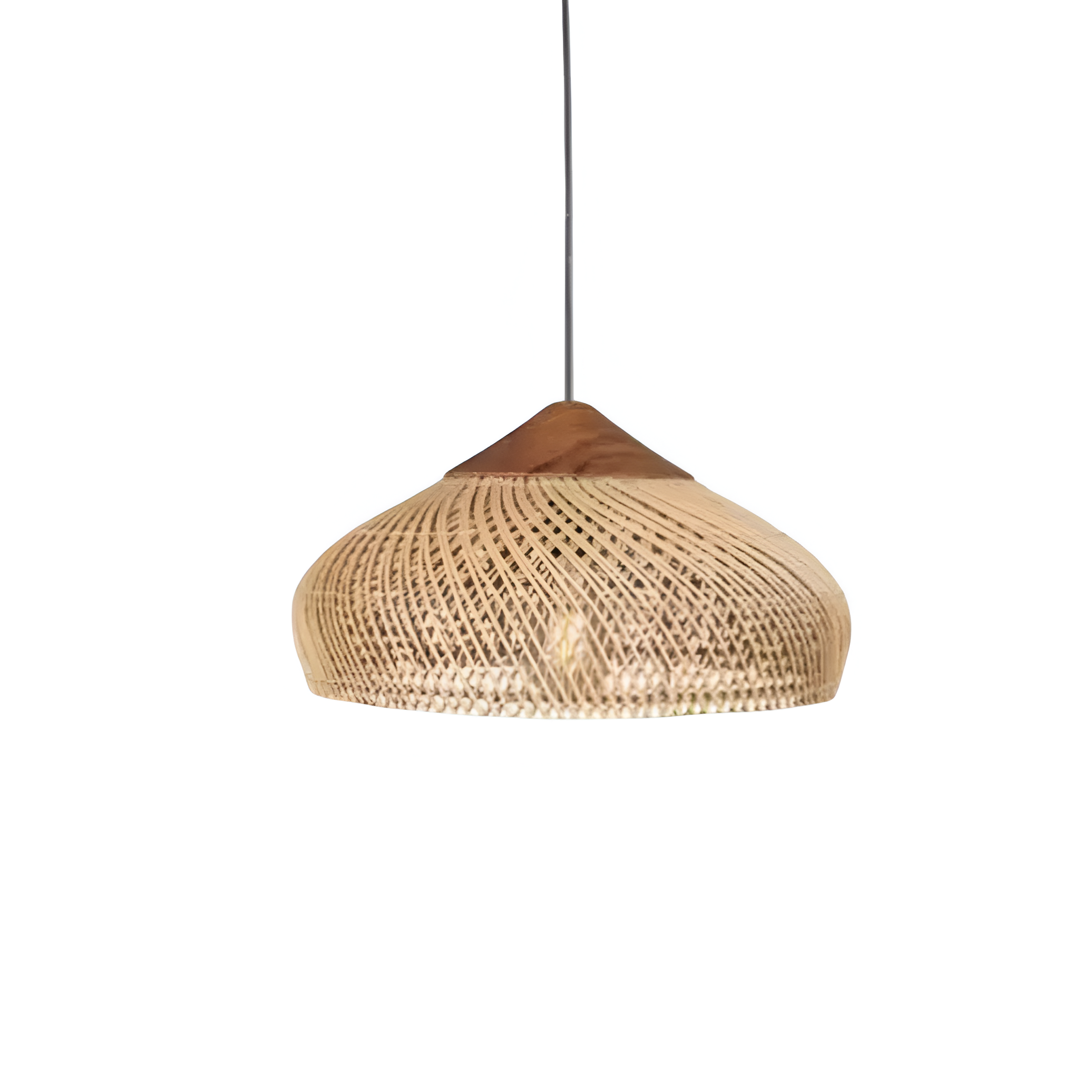 Woven Rattan Dome Pendant Light | Handcrafted Boho, E27