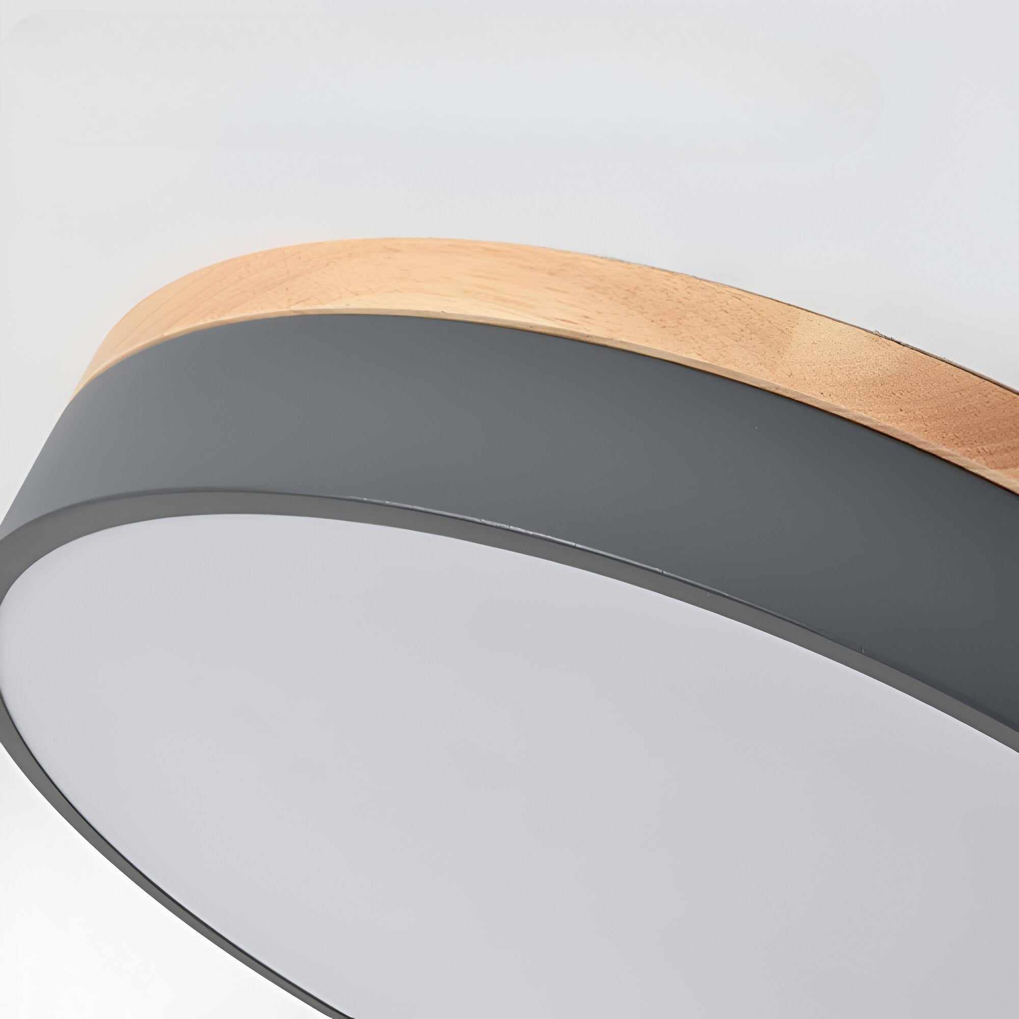 Round Flush Ceiling Light | Nordic Minimalist, Acrylic and Wood