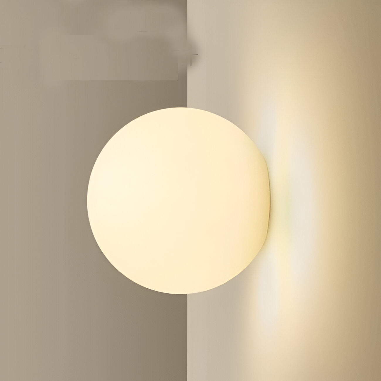 Round Frosted Glass Wall Light | Minimalist Japandi, 4 Sizes