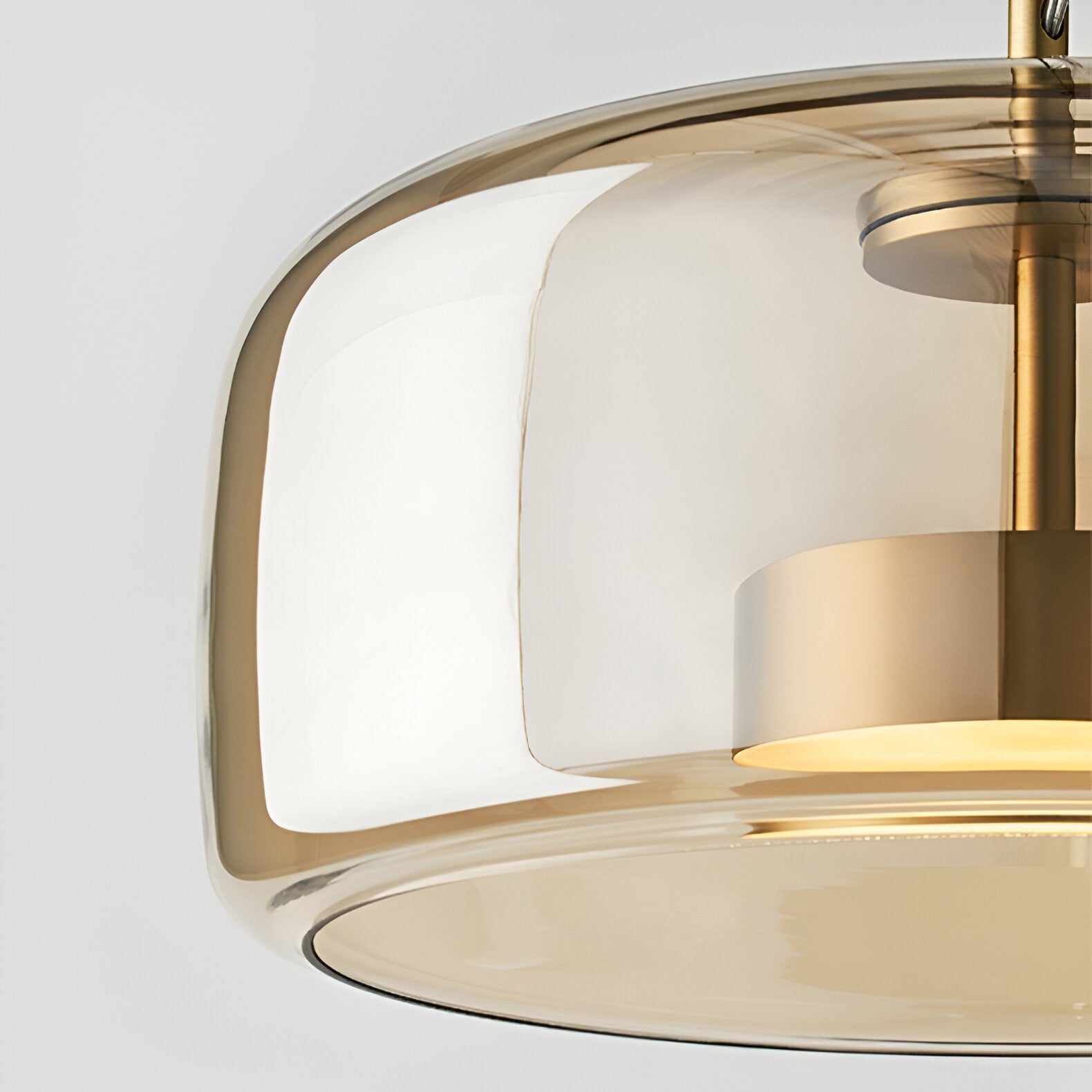 Retro Glass Pendant Light | Hand-Blown Smoke Glass, Switchable CCT