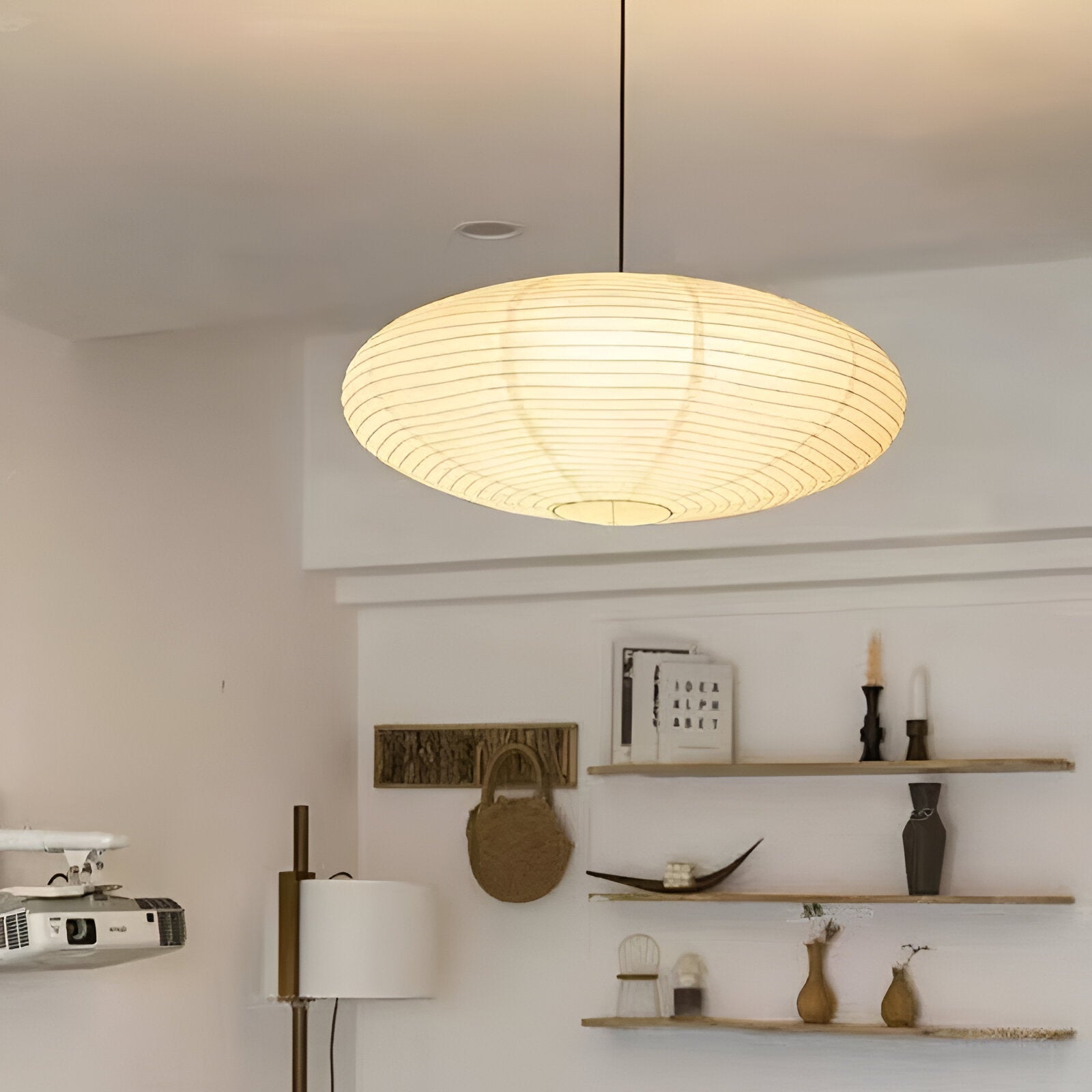 Mist Shard Paper Pendant Light | Japandi Style, Mulberry Paper