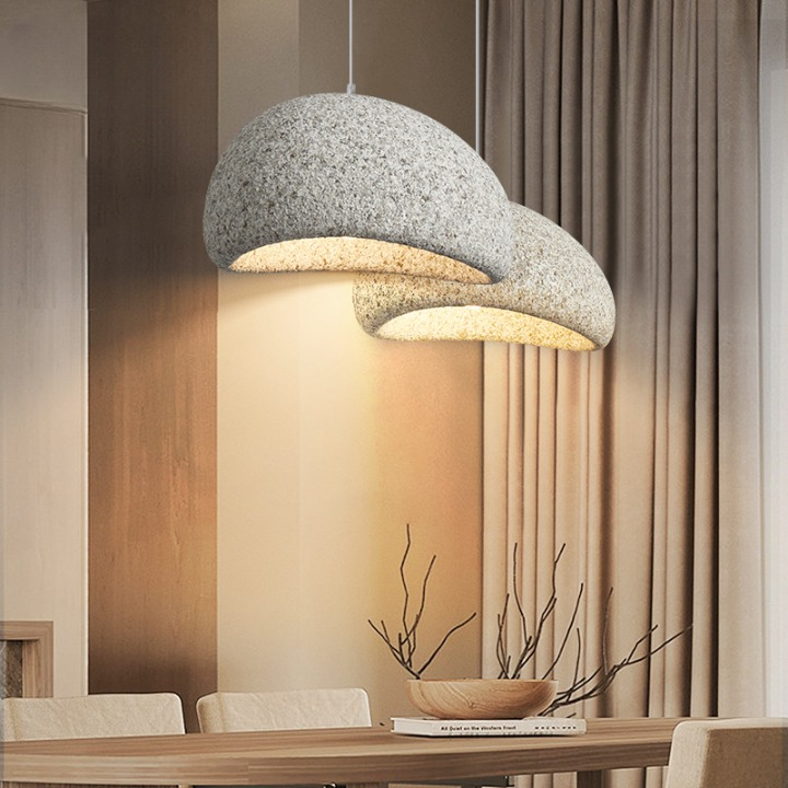 Wabi Sabi Fiberglass Pendant Light | Japandi Style, 7 Sizes