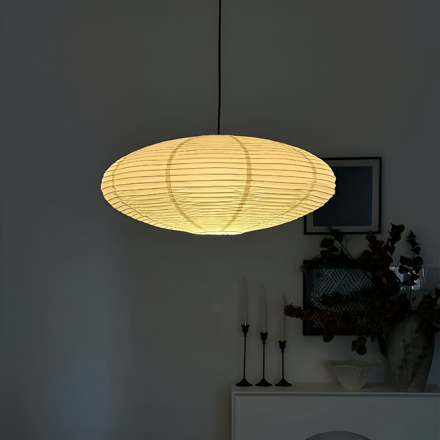 Mist Shard Paper Pendant Light | Japandi Style, Mulberry Paper