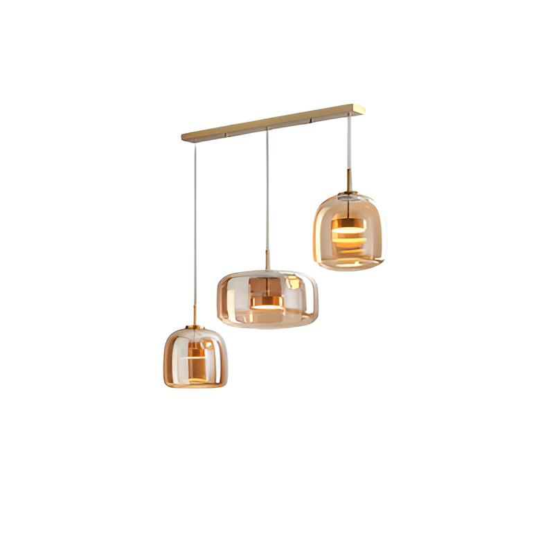 Retro Glass Pendant Light | Hand-Blown Smoke Glass, Switchable CCT